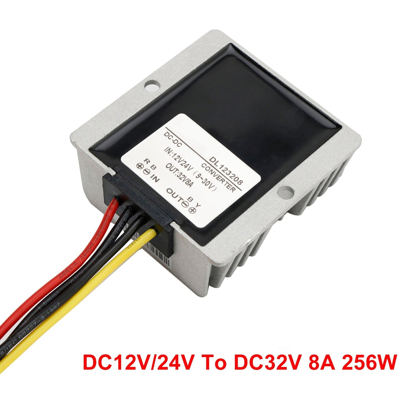 Waterproof DC/DC Converter Regulator 12V/24V Step Up to 32V 8A 256W Generic