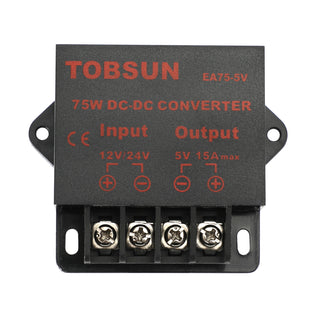 DC-DC 12V/24V to 5V 15A 75W Step Down Regulator Module Voltage Converter Meter