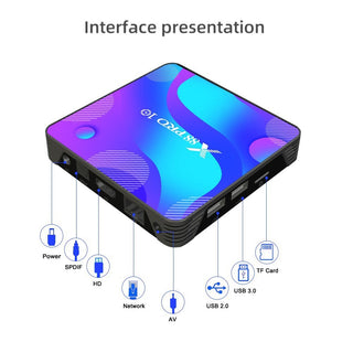 X88 Pro 10 Android 11.0 16G+2G Tv Box 4K Rk3318 Wifi Bt Media Player 100M