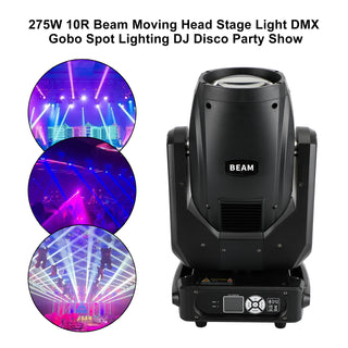 275W 10R Beam Moving Head Stage Light DMX Gobo Spot Lighting DJ Disco Party Show