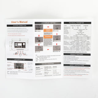 20A Solar Panel Battery Regulator Charge Controller PWM LCD Dual USB 12V/24V