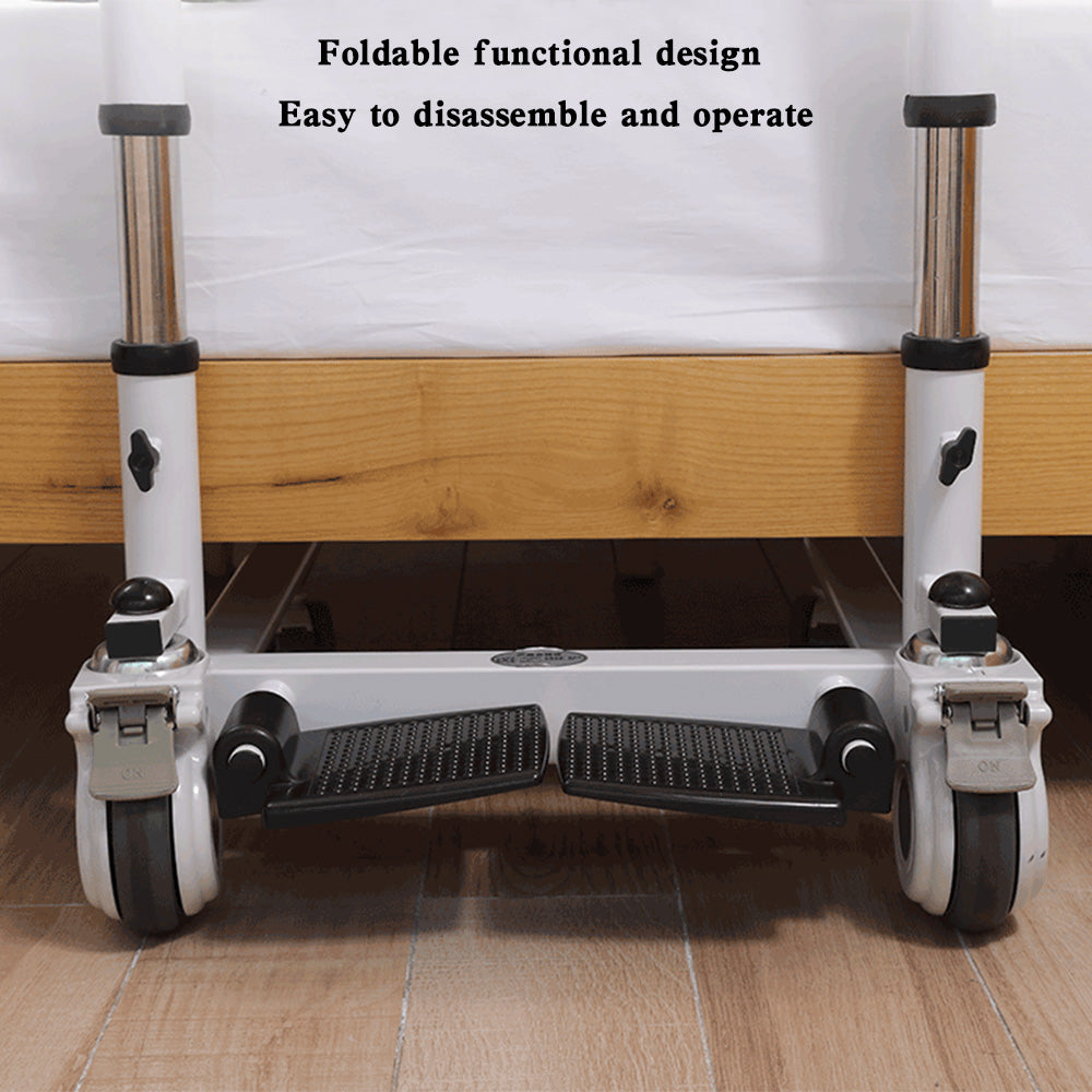 Patient Chair Transferred Lift Wheelchair with 180° Split Seat and Bedpan 440 lb