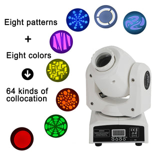 2Pcs Moving Head 120W 8Gobo Stage Lighting RGBW LED DJ DMX Beam Bar Party Light