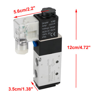 Pneumatic Electric Solenoid Air Valve 4V210-08 Dc24V 2 Position 5 Way PT 1/4"