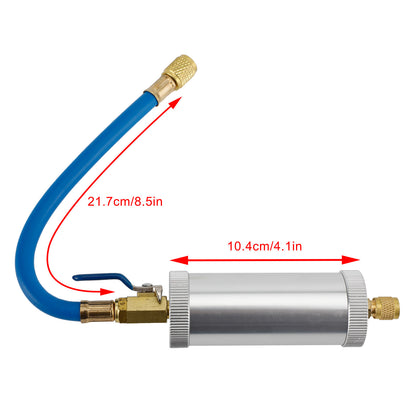 Car Air Conditioning A/C AC Oil and Dye Injector Tool 1/4" SAE 2OZ