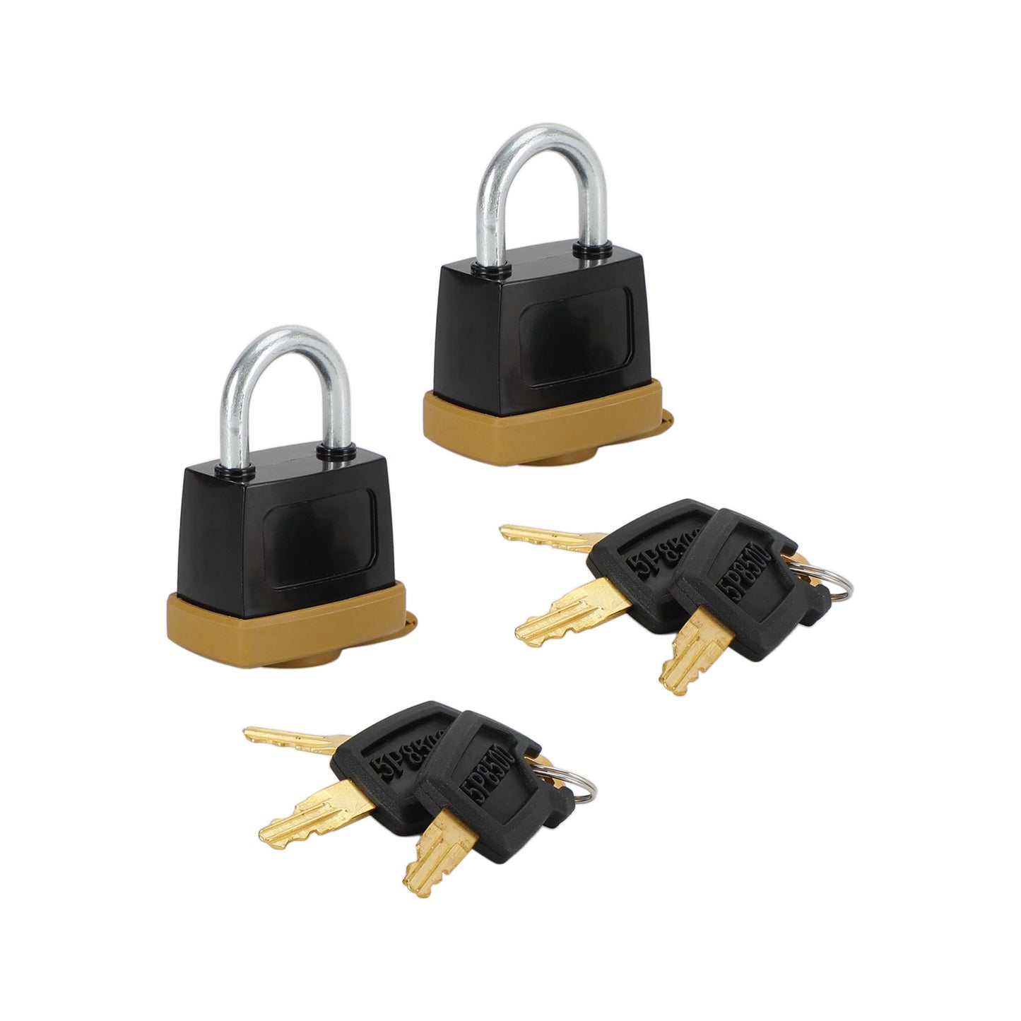 2Set Padlock Pad Lock W/6 New Keys For Caterpillar (CAT) 5P8500 246-2641 Generic