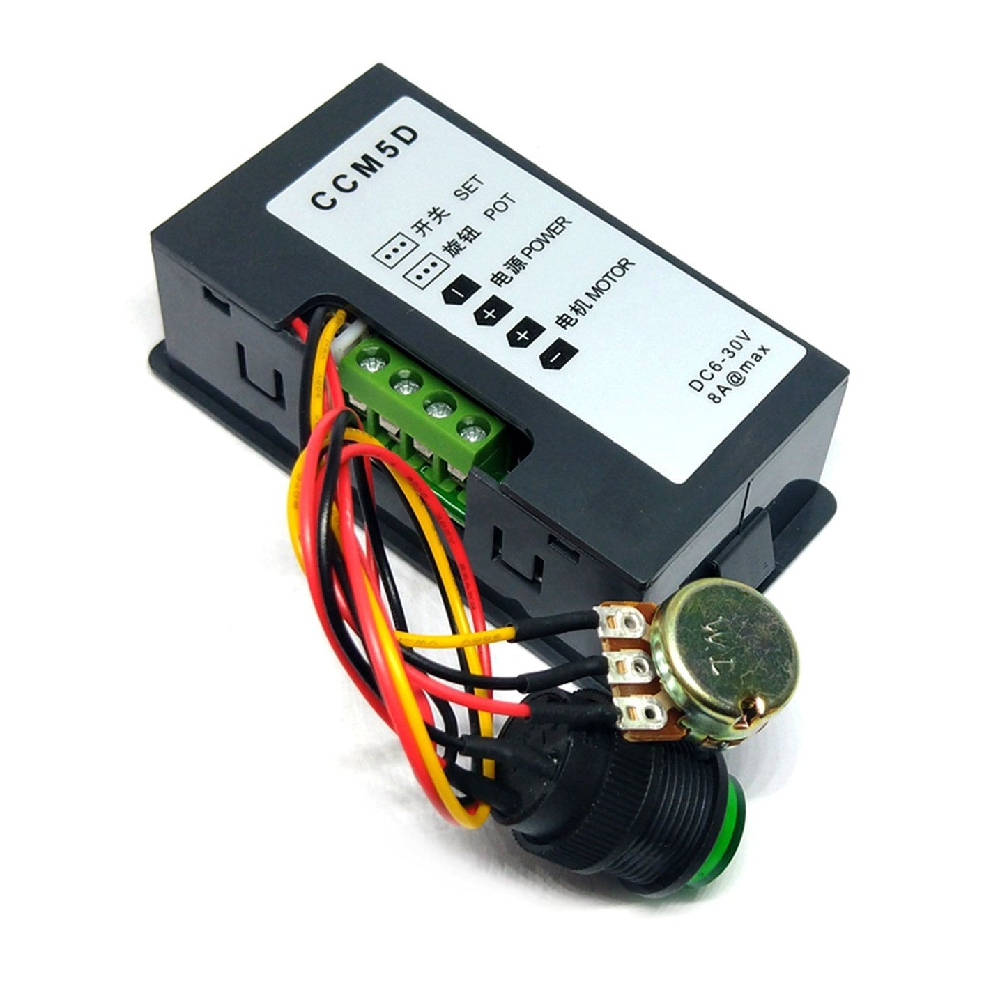 DC 6V-30V 12V 24V Max 8A Motor PWM Speed Controller With Digital Display Switch Generic