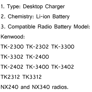 1Pcs KSC-35S Desktop Rapid Charger For Kenwood KNB-45L TK3400 TK2400 TK2402/2300