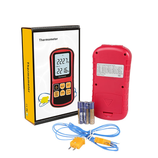 Digital Dual Channel Thermometer With 2 K-Type Thermocouple Sensor Tester Generic