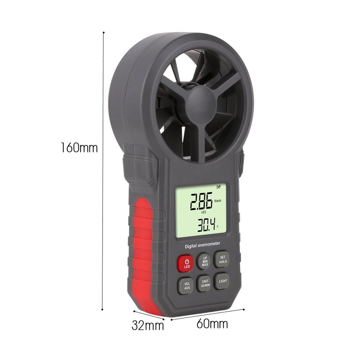 Digital Anemometer Thermometer Handheld Wind Speed Meter Gauge Air Flow Tester Generic