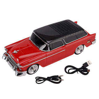 WS-1955 Bluetooth Replica Speaker Retro Speaker Car Design HD Sound TWS FM Radio