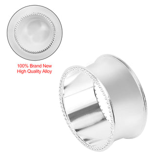 6PCS Napkin Rings Napkin Buckle Holder Adornmen Alloy Silver
