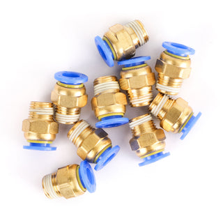 10x Pneumatic 6mm Tube X 1/8" NPT Male Connector Push In To Air Connect Fitting