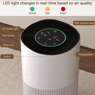 Removing formaldehyde and PM2.5 With app control Smart negative ion air purifier for pets and home use