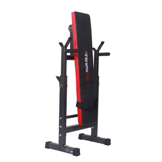 Adjustable Weight Bench Folding Press w/Barbell Rack Pec