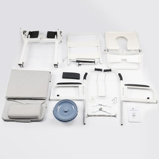 Topteng Patient Chair Hydraulic Transferred Lift Wheelchair Reclining transfer bed With potty