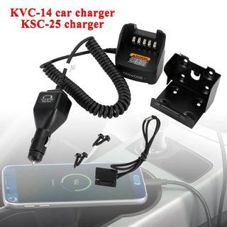 KVC-14 Car Battery Charger For Kenwood TK2100 K2140 K2148 K2160 K3178 Radios