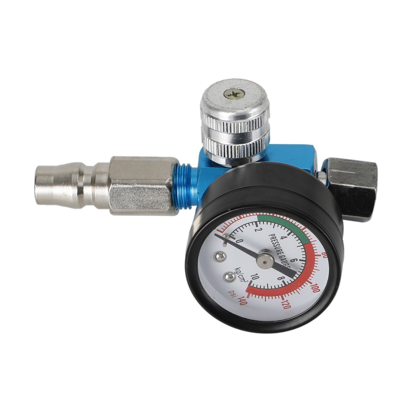 Blue Mini Air Regulator Valve Tool 1/4" Pressure Switch Gauge For Paint Gun Generic