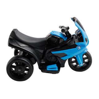 3Wheel 6V Kid Ride On Motorcycle Electric Toy With Remote Control LED Light Blue Toy