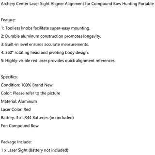Compound Sight Aligner Bow Archery Center Laser Hunting