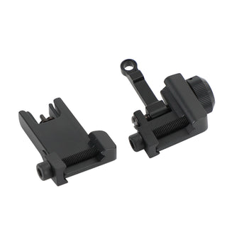 Folding Back Up Iron Sight Flip Up Front Rear Set Picatinny Rail KAC300