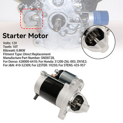 Starter Motor 428000-6410 fit Honda GX630 GX660 GX690 Engine 31200-Z6L-003