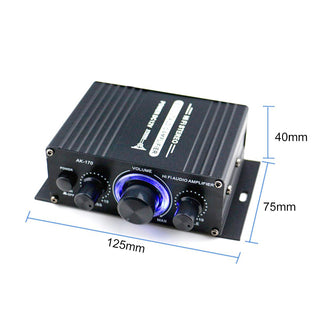 2*200W Hi-Fi Auto Stereo 12V Car Audio Amplifier MP3 Radio Booster LED Design