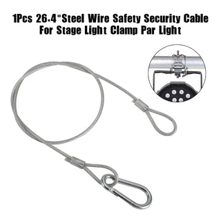 1Pcs 26.4"Steel Wire Safety Security Cable For Stage Light Clamp Par Light