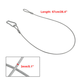 1Pcs 26.4"Steel Wire Safety Security Cable For Stage Light Clamp Par Light