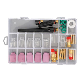 For WP-17/18/26 40PCS TIG Welding Torch Stubby Gas Lens  Glass Cup Kit