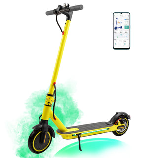 8.5" Folding Electric Scooter With app 350W 35KM Range 30km/h City Commute Yellow
