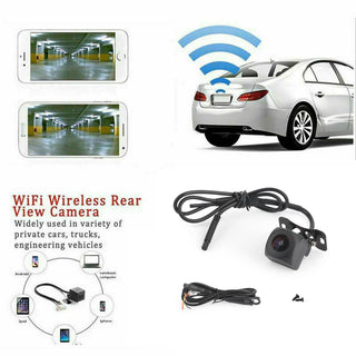HD Wireless Car Rear View Backup Camera Fit For iPhone Android 175° Wide View