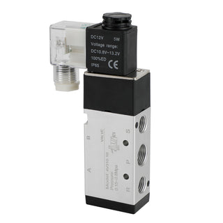 Pneumatic Electric Solenoid Air Valve 4V310-10 DC 12V 2 Position 5 Way PT 3/8"