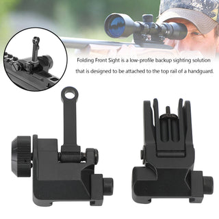 Folding Back Up Iron Sight Flip Up Front Rear Set Picatinny Rail KAC300