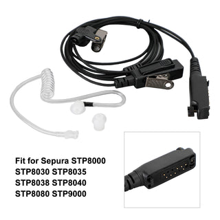 Acoustic Tube PTT Mic Headset Fit for Sepura STP8000 STP8030 STP8035 STP8038