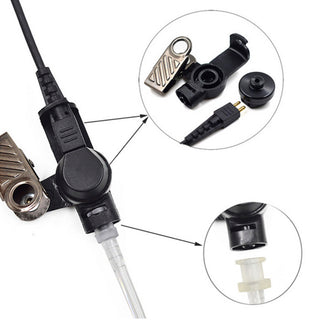 Acoustic Tube PTT Mic Headset Fit for Sepura STP8000 STP8030 STP8035 STP8038