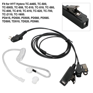 Acoustic Tube PTT Mic Headset Fit for HYT TC-446S TC-500 TC-500S TC-508 TC-510