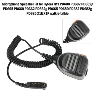 Hand Microphone Speaker Fit for HYT PD600 PD602 PD605 PD660 PD662 X1E X1P Radio