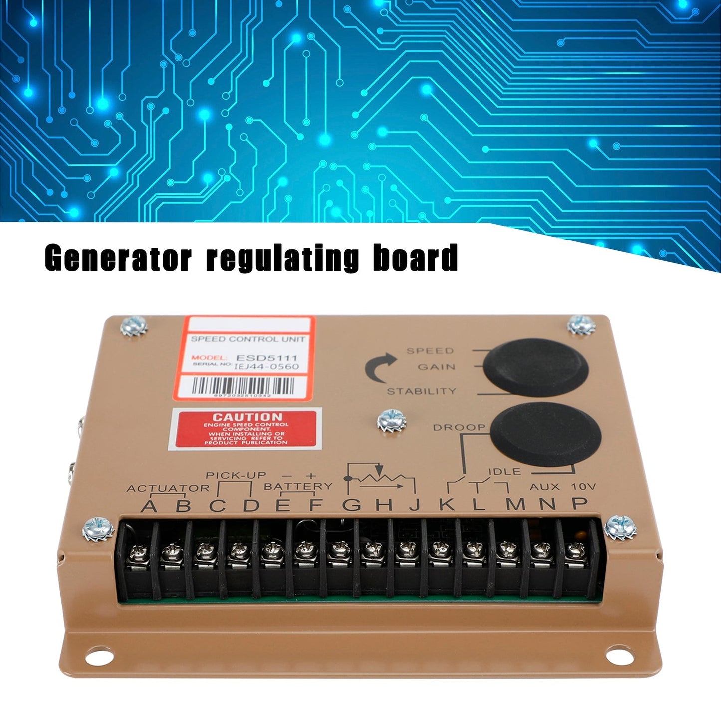 ESD5111 Electronic Engine Speed Controller Governor For Generator Genset Parts Generic