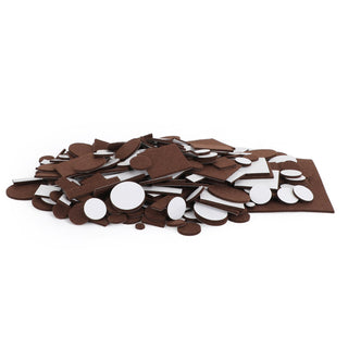357 Piece Self-Stick Furniture Felt Pads for Hard Surfaces Brown