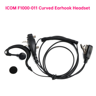 ICOM F1000-011 Curved Earhook Headset For ICOM U86 F4033 V88 U88 G88 T10 Radio