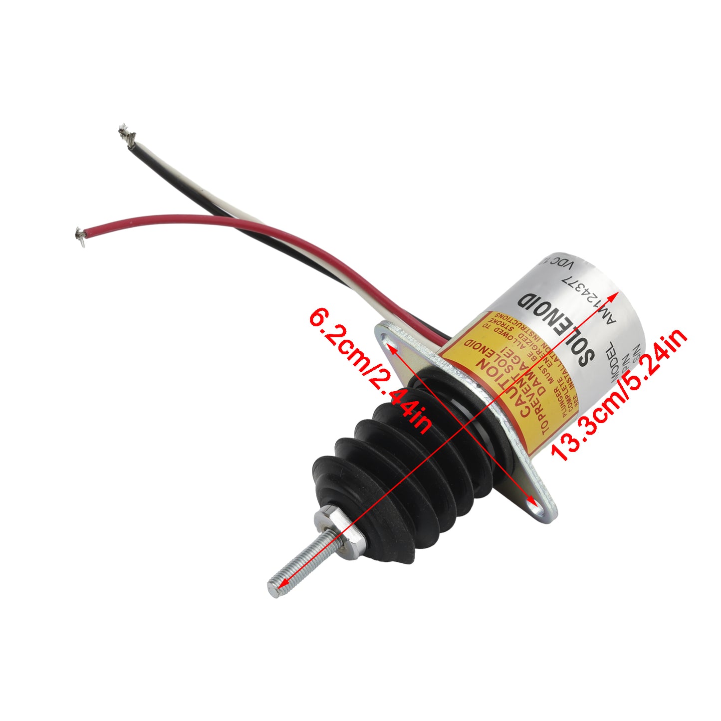 AM124379 AM124377 12V Fuel Shutoff Solenoid For John Deere 655 755 856 Generic