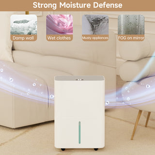 Dehumidifier for Basement and Large Room, 26 Pints Dehumidifiers for Home with Drain Hose, Intelligent Humidity Control Ideal for RV, Bathroom, Bedroom