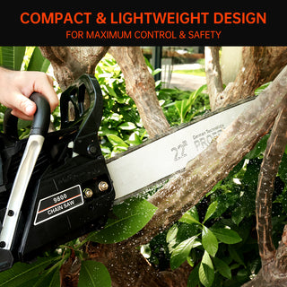 Gasoline Chainsaw – 62CC 52Cc, 2 KW- Sawing Cutting Pruning and Trimming Wood Powered Engine 2 Cycle