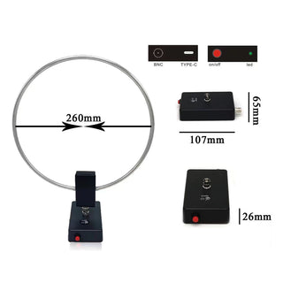 GA-800 Active Loop Antenna Shortwave Antenna 10KHz-159MHz HF Antenna for Radios