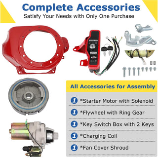 Electric Start Conversion Kit for Honda GX160 GX200 Engines