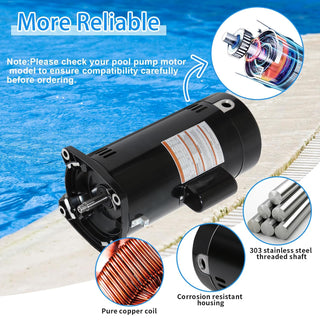Swimming Pool Pump Motor USQ1202 Square Flange 230V 2 HP New