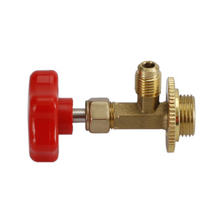 1/4" SAE Refrigerant Brass AC Can Bottle Tap Adapter Opener Valve