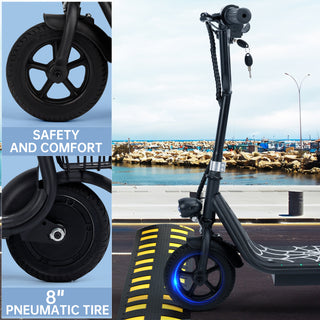 3-Speed Adjustable 12.43-Mile Range Electric Scooter with Seat for Kids Neon Lights Up to 11 MPH Electric Scooter for Kids Ages 4-10