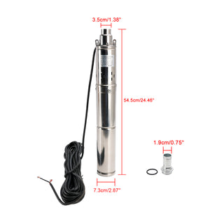 150W 12V  MPPT Screw Solar Bore Pump Submersible Deep Well Hole Steel